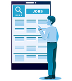 Illustration of employment scam