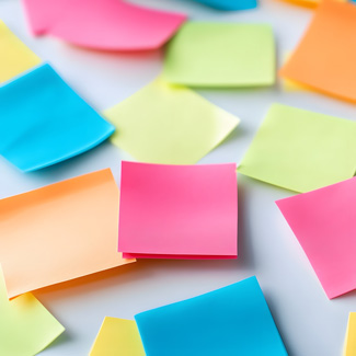 colorful post it notes