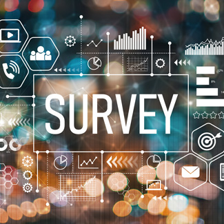 the word 'survey' surrounded by symbols