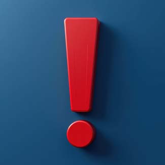 a large, red explamation point
