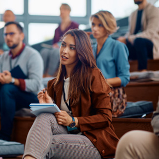 students sitting in a classroom