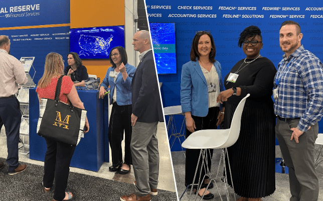 Federal Reserve Financial Services representatives at America's Credit Unions Governmental Affairs Conference in spring 2026