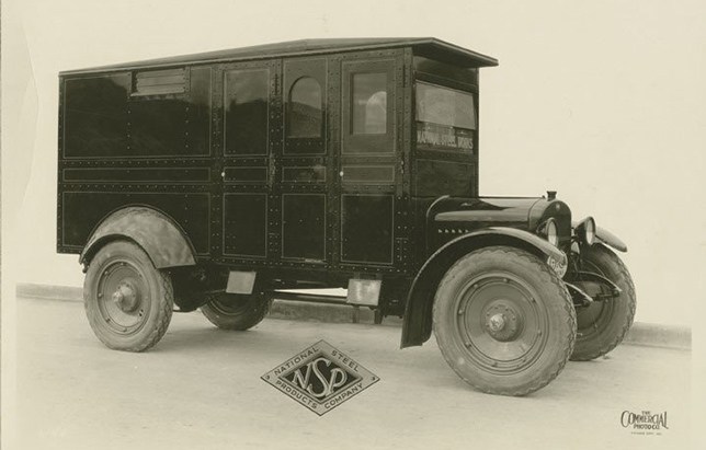 Early 1900s armored carrier vehicle