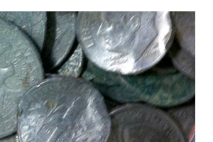 Bent or partial coin