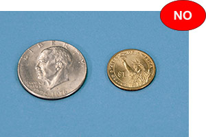 Eisenhower dollars must be seperated from all other dollar coins