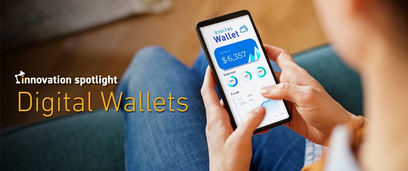 Person looking at their digital wallet on their smartphone