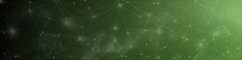 Green constellations of connected dots in a background.