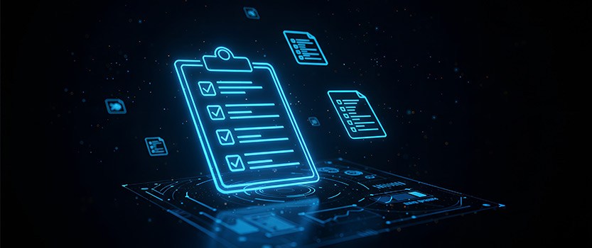 Digital illustration of checklists