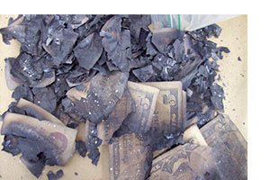 Burned currency