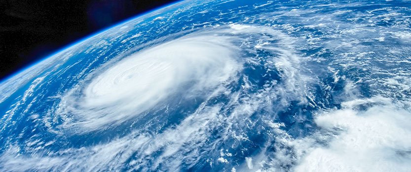satellite image of hurricane