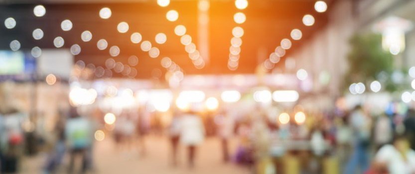 out of focus photograph of conference floor