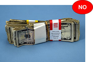 Incorrect - The strap contains sub-straps, rubber bands and paper clips