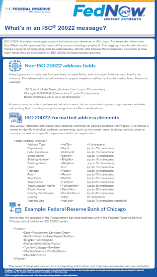 Example screen of What's in an ISO 20022 message?