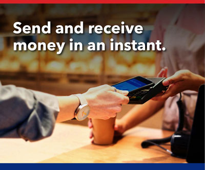 Send and receive money in an instant